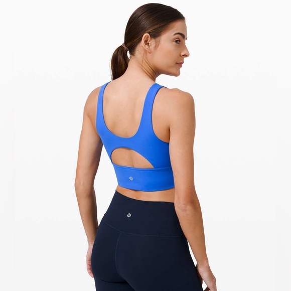 Lululemon STRONGER AS ONE LONG LINE BRA in Wild Bluebell Blue Size 6 - Picture 7 of 7
